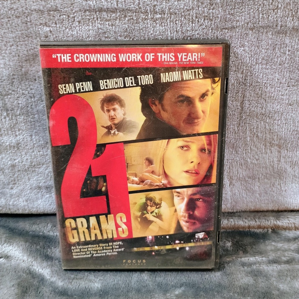 21 Grams DVD Widescreen Drama Thriller Movie Sean Penn Del Toro Naomi Watts R